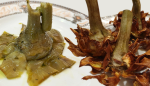 Artichokes_alla_romana_and_artichokes_alla_giudia